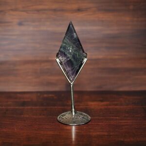 Green/Purple Fluorite with stand.